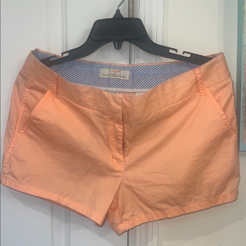 J. Crew Orange Chino Shorts Lightweight Cotton